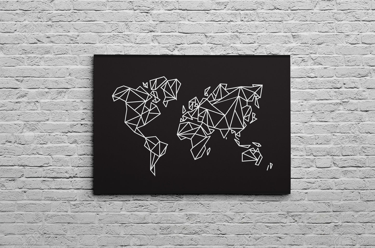 Canvas World Map | Minimalist Style