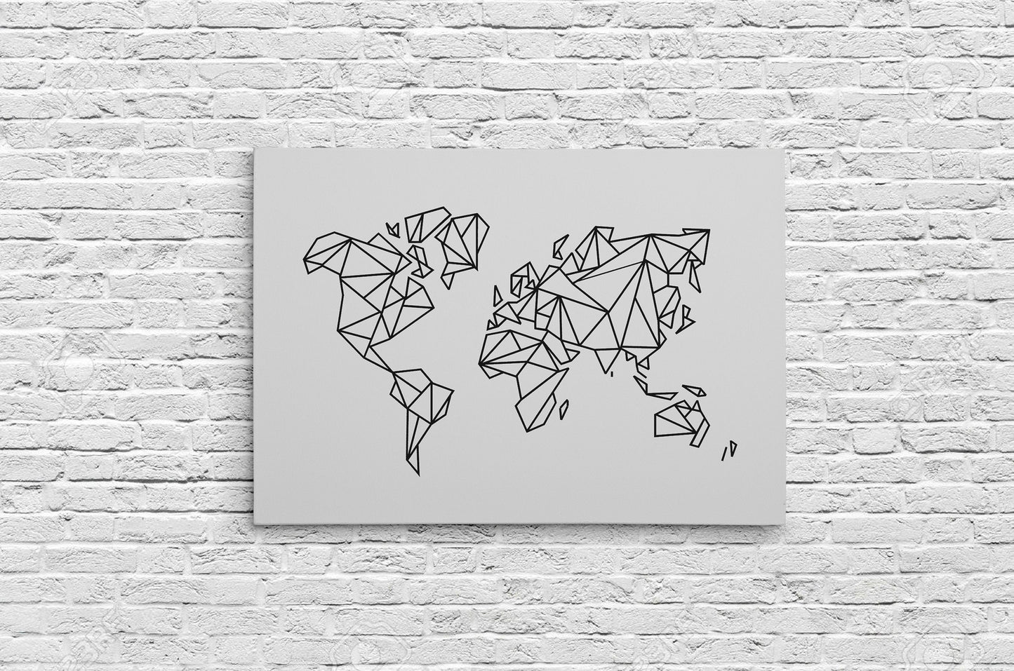 Canvas World Map | Minimalist Style