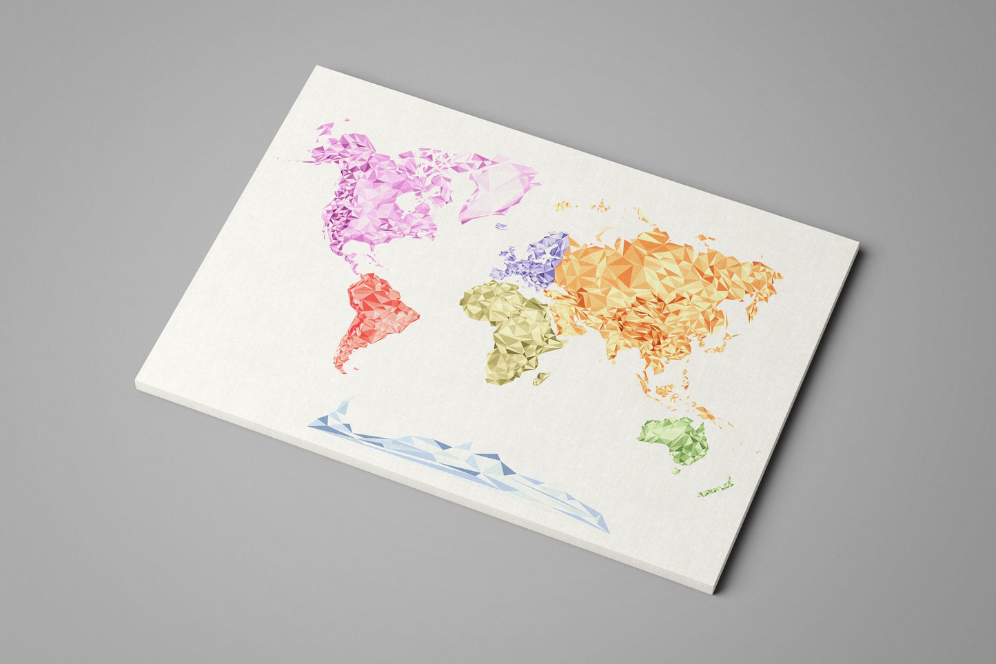 Canvas World Map | Coloured Polygons