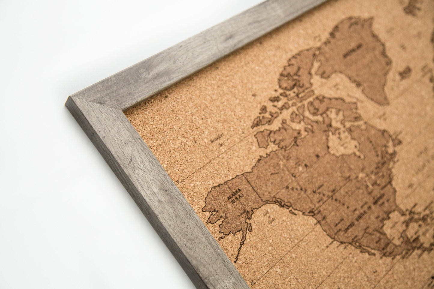 Cork Laser Engraved World Map