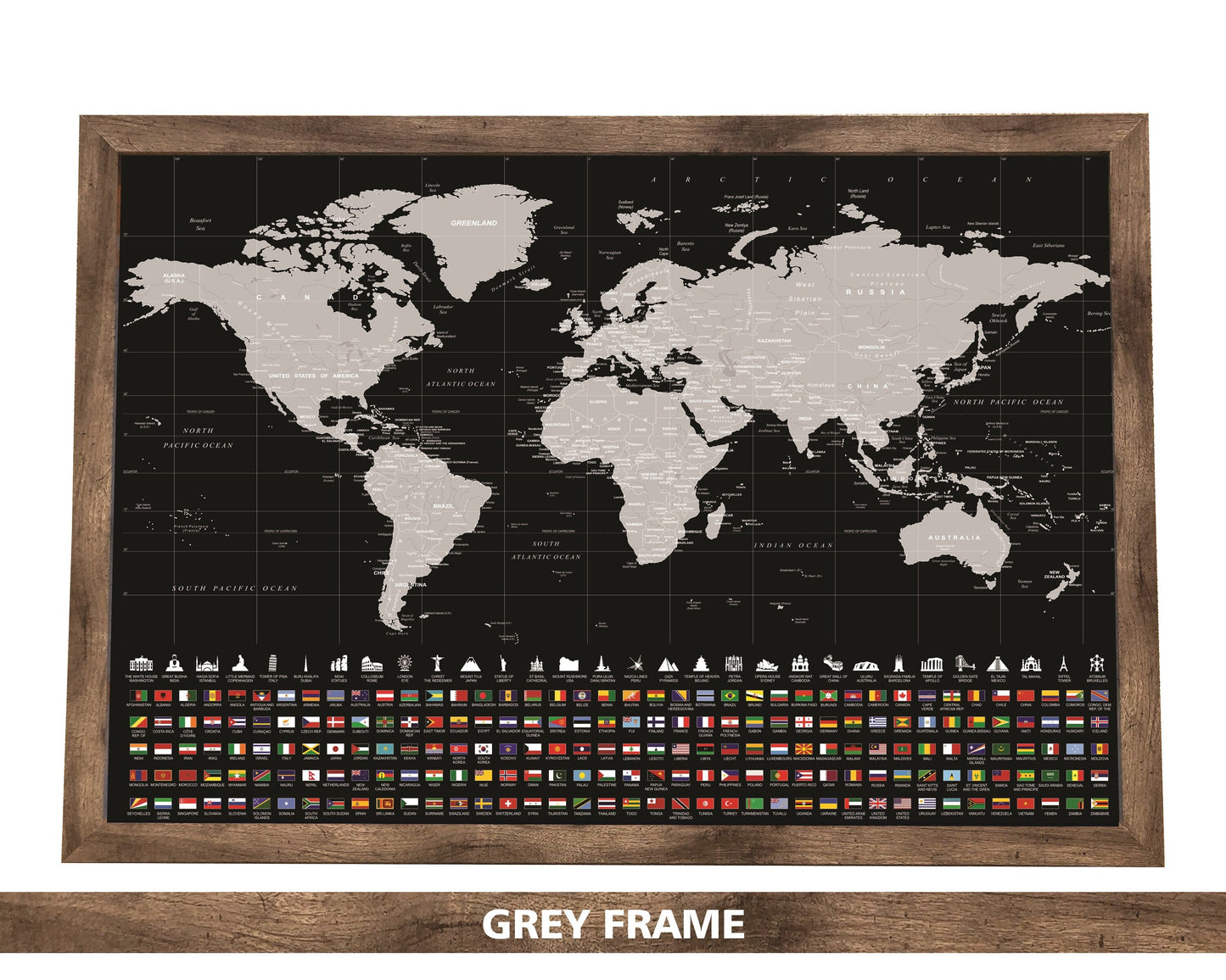 The Gray Wanderer with Flags