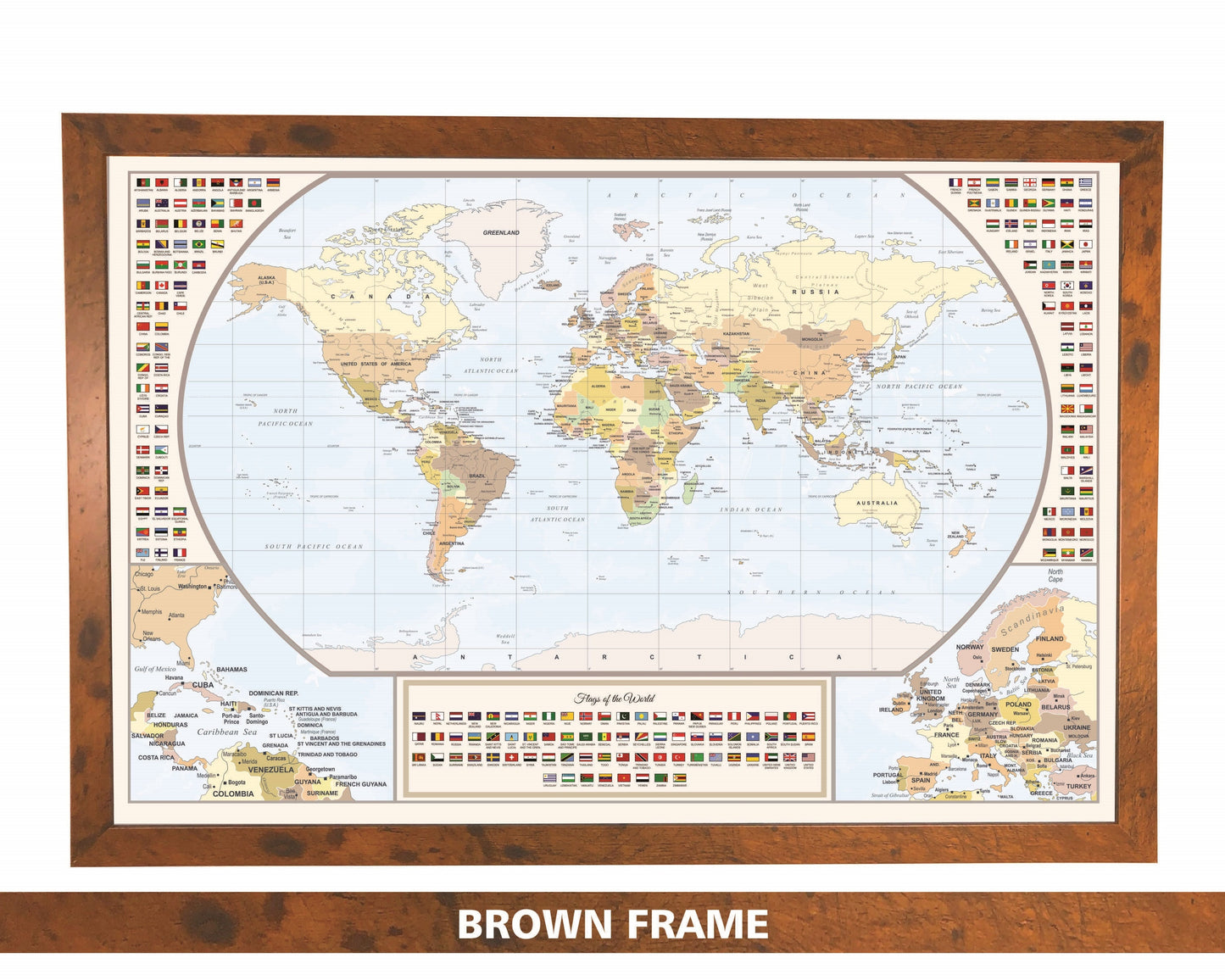 The Framed Wanderer with Flags