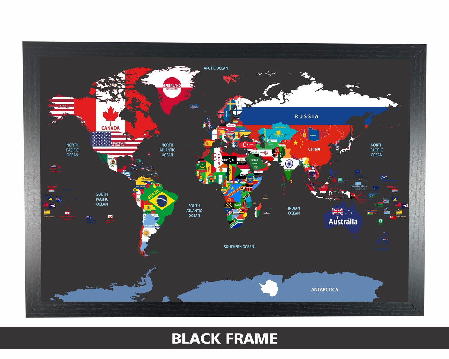 World Flags Map