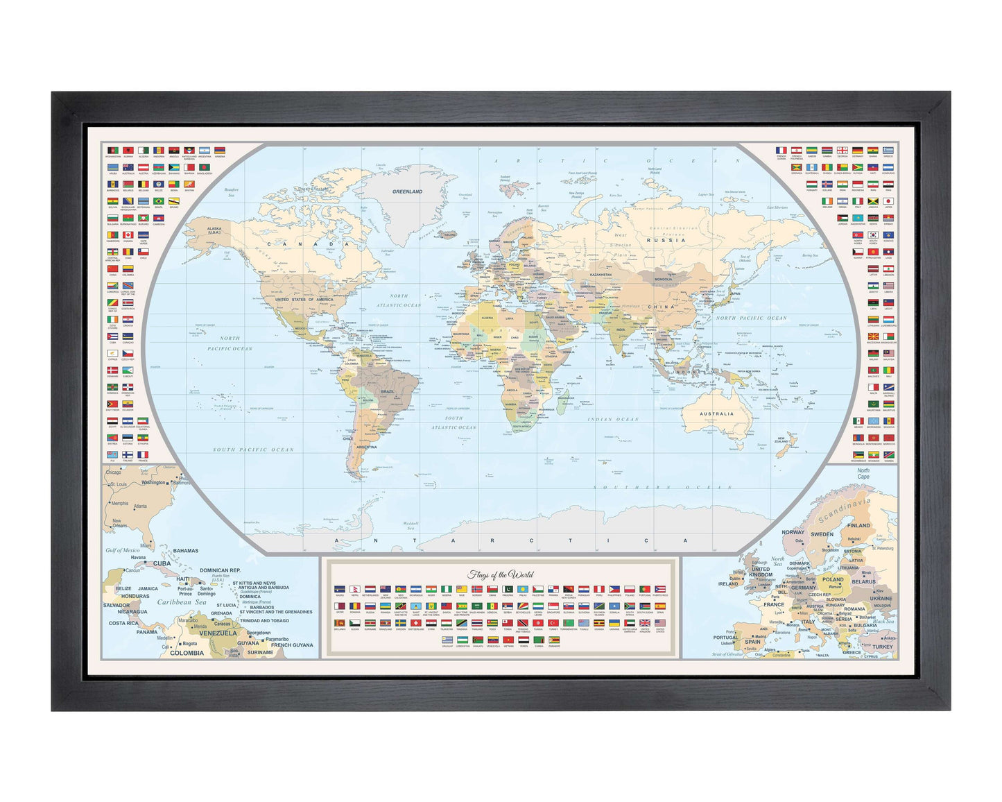 The Framed Wanderer with Flags