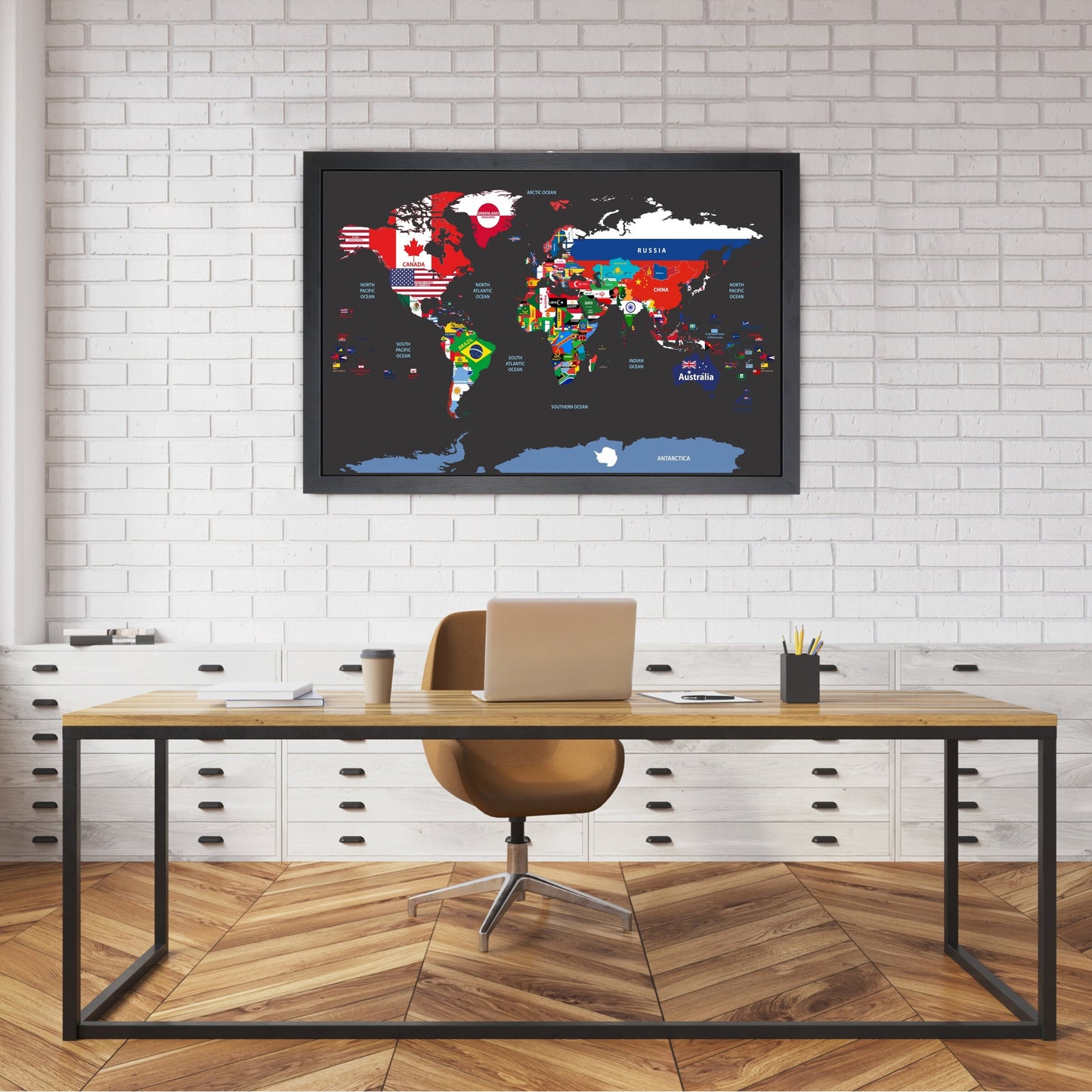 World Flags Map