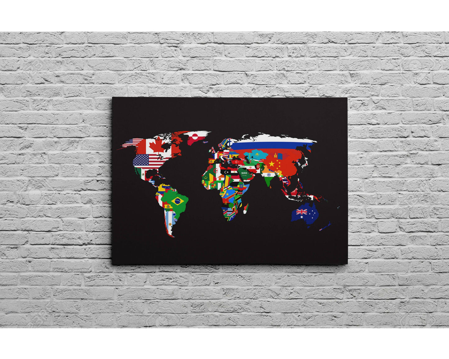 Canvas World Map | Map of Flags