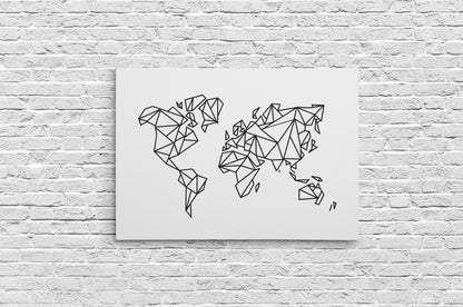 Canvas World Map | Minimalist Style