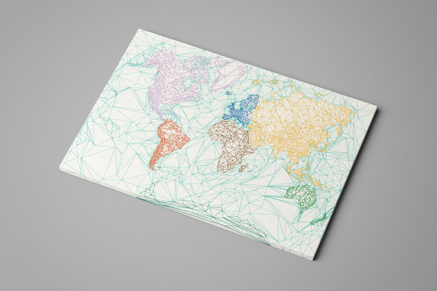 Canvas World Map | Minimalist Polygons