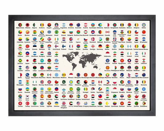 Pushpin Flags of the World | Circles
